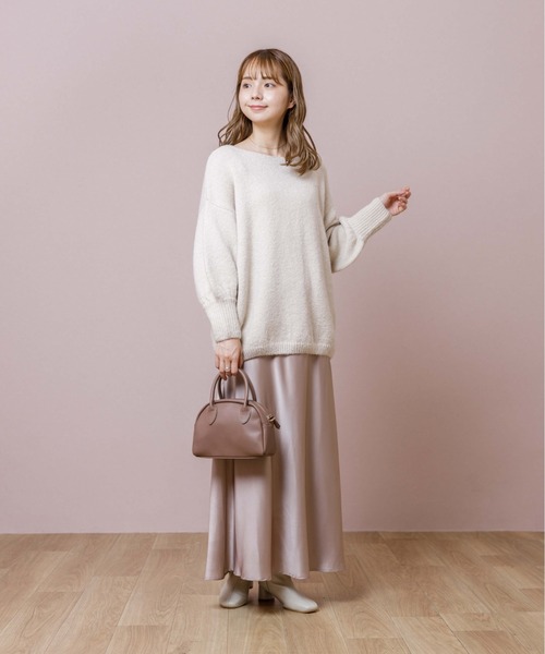 flower(フラワー)の「ルーズリーニットトップ(ニット/セーター・レディース・ブラウン/アイボリー・FREE)」の5枚目の写真