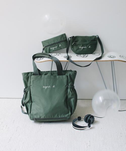 agnes b.（アニエスベー）の「GL11 E POCHETTE ロゴポシェット（ショルダーバッグ・キッズ・グレー・UNI）」の9枚目の写真