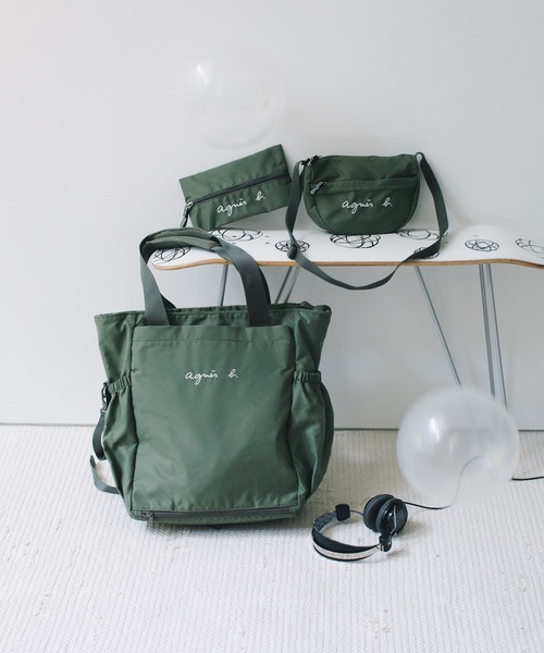 agnes b.（アニエスベー）の「GL11 E POCHETTE ロゴポシェット（ショルダーバッグ・キッズ・グレー・UNI）」の5枚目の写真