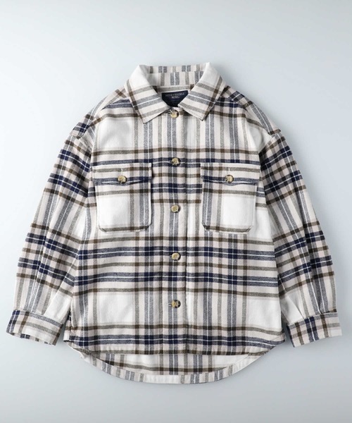 HONEYSUCKLE ROSE（ハニーサックルローズ）の「【HONEYSUCKLE ROSE】ネルチェックＣＰＯシャツ（シャツ/ブラウス・レディース・ライトブラウン/ホワイト×カーキブラウン/ライトベージュ・M/L）」の18枚目の写真