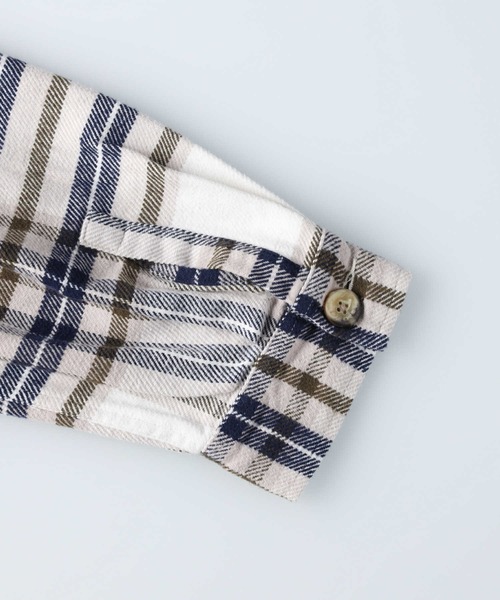 HONEYSUCKLE ROSE（ハニーサックルローズ）の「【HONEYSUCKLE ROSE】ネルチェックＣＰＯシャツ（シャツ/ブラウス・レディース・ライトブラウン/ホワイト×カーキブラウン/ライトベージュ・M/L）」の22枚目の写真