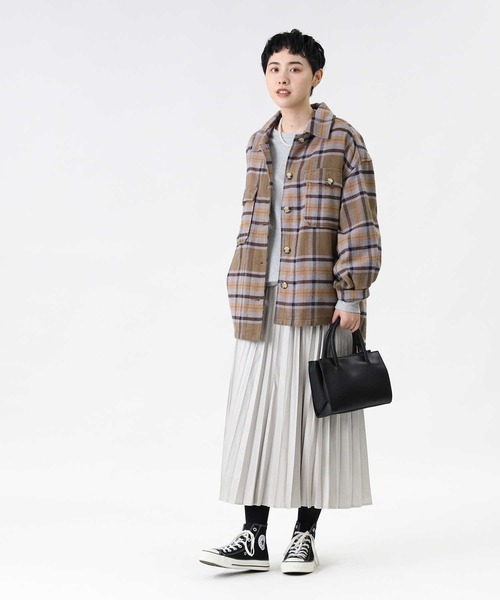 HONEYSUCKLE ROSE（ハニーサックルローズ）の「【HONEYSUCKLE ROSE】ネルチェックＣＰＯシャツ（シャツ/ブラウス・レディース・ライトブラウン/ホワイト×カーキブラウン/ライトベージュ・M/L）」の11枚目の写真