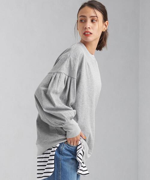 OUTERSUNSET（アウターサンセット）の「【別注】＜OUTERSUNSET life × green label relaxing＞ボリューム スリーブ プルオーバー カットソー（Tシャツ/カットソー・レディース・グレー/オフホワイト・FREE）」の2枚目の写真