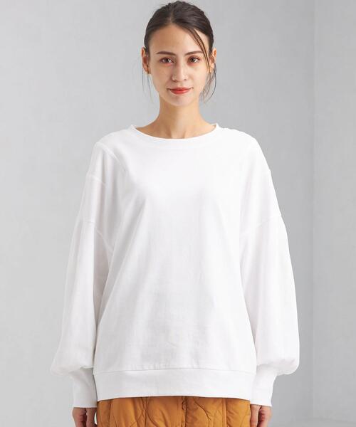 OUTERSUNSET（アウターサンセット）の「【別注】＜OUTERSUNSET life × green label relaxing＞ボリューム スリーブ プルオーバー カットソー（Tシャツ/カットソー・レディース・グレー/オフホワイト・FREE）」の7枚目の写真