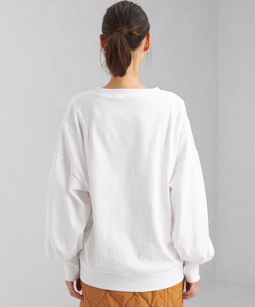 OUTERSUNSET（アウターサンセット）の「【別注】＜OUTERSUNSET life × green label relaxing＞ボリューム スリーブ プルオーバー カットソー（Tシャツ/カットソー・レディース・グレー/オフホワイト・FREE）」の4枚目の写真