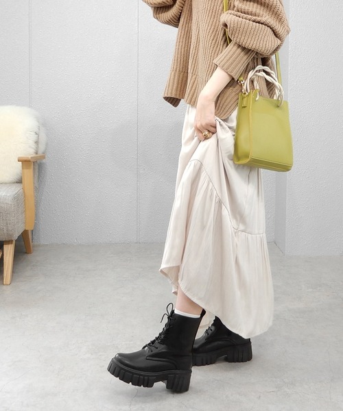 minia(ミニア)の「トラックソールコンバットブーツ ◆(ブーツ・レディース・ブラック/アイボリー・23.5cm/24.5cm/23.0cm/24.0cm)」の10枚目の写真