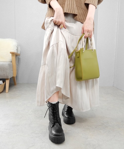 minia(ミニア)の「トラックソールコンバットブーツ ◆(ブーツ・レディース・ブラック/アイボリー・23.5cm/24.5cm/23.0cm/24.0cm)」の13枚目の写真