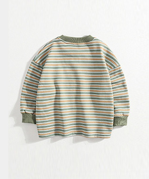 aimoha(アイモハ)の「【aimoha-KIDS-】【新作】韓国子供服 配色ボーダー柄ロングTEE(Tシャツ/カットソー・キッズ・レッド/グリーン・110/140/120/90/100/130)」の21枚目の写真