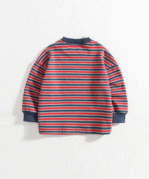 aimoha(アイモハ)の「【aimoha-KIDS-】【新作】韓国子供服 配色ボーダー柄ロングTEE(Tシャツ/カットソー・キッズ・レッド/グリーン・110/140/120/90/100/130)」の18枚目の写真