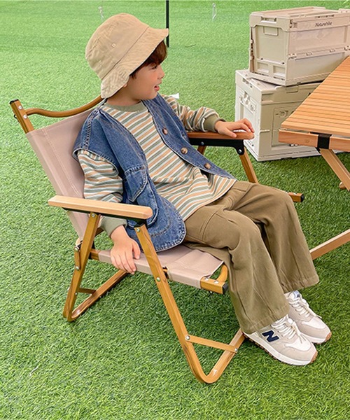 aimoha(アイモハ)の「【aimoha-KIDS-】【新作】韓国子供服 配色ボーダー柄ロングTEE(Tシャツ/カットソー・キッズ・レッド/グリーン・110/140/120/90/100/130)」の3枚目の写真