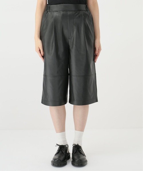 Simplicite（サンプリシテ）の「ヴィーガンレザーハーフパンツ◆（その他パンツ・レディース・ブラック・FREE）」の5枚目の写真