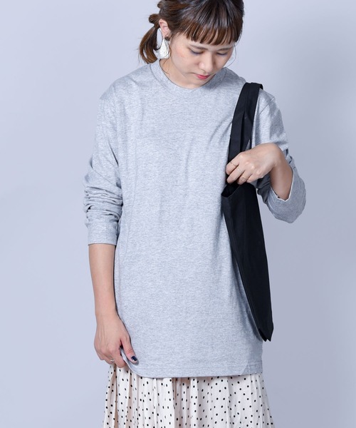 Printstar（プリントスター）の「3-5.6oz Standard Toms Long Sleeve Tee /5.6オンス/トムス/長袖無地Tシャツ / 無地ロンT（Tシャツ/カットソー・レディース・ホワイト/ブラック/オレンジ/杢グレー/バーガンディー/ライトピンク・S/M/L）」の4枚目の写真