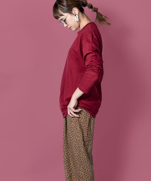 Printstar（プリントスター）の「3-5.6oz Standard Toms Long Sleeve Tee /5.6オンス/トムス/長袖無地Tシャツ / 無地ロンT（Tシャツ/カットソー・レディース・ホワイト/ブラック/オレンジ/杢グレー/バーガンディー/ライトピンク・S/M/L）」の14枚目の写真