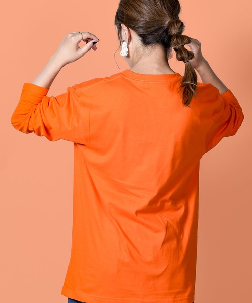 Printstar（プリントスター）の「3-5.6oz Standard Toms Long Sleeve Tee /5.6オンス/トムス/長袖無地Tシャツ / 無地ロンT（Tシャツ/カットソー・レディース・ホワイト/ブラック/オレンジ/杢グレー/バーガンディー/ライトピンク・S/M/L）」の12枚目の写真