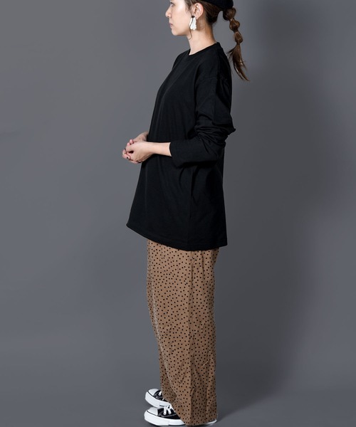 Printstar（プリントスター）の「3-5.6oz Standard Toms Long Sleeve Tee /5.6オンス/トムス/長袖無地Tシャツ / 無地ロンT（Tシャツ/カットソー・レディース・ホワイト/ブラック/オレンジ/杢グレー/バーガンディー/ライトピンク・S/M/L）」の13枚目の写真