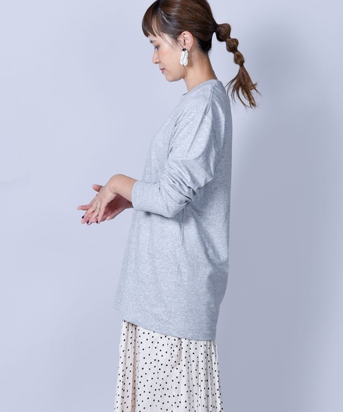 Printstar（プリントスター）の「3-5.6oz Standard Toms Long Sleeve Tee /5.6オンス/トムス/長袖無地Tシャツ / 無地ロンT（Tシャツ/カットソー・レディース・ホワイト/ブラック/オレンジ/杢グレー/バーガンディー/ライトピンク・S/M/L）」の11枚目の写真