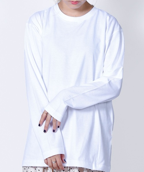 Printstar（プリントスター）の「3-5.6oz Standard Toms Long Sleeve Tee /5.6オンス/トムス/長袖無地Tシャツ / 無地ロンT（Tシャツ/カットソー・レディース・ホワイト/ブラック/オレンジ/杢グレー/バーガンディー/ライトピンク・S/M/L）」の9枚目の写真