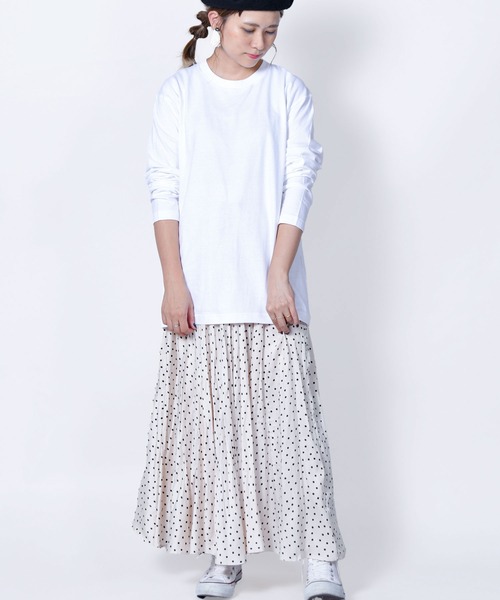 Printstar（プリントスター）の「3-5.6oz Standard Toms Long Sleeve Tee /5.6オンス/トムス/長袖無地Tシャツ / 無地ロンT（Tシャツ/カットソー・レディース・ホワイト/ブラック/オレンジ/杢グレー/バーガンディー/ライトピンク・S/M/L）」の15枚目の写真