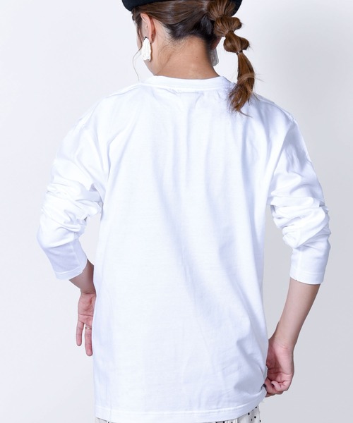 Printstar（プリントスター）の「3-5.6oz Standard Toms Long Sleeve Tee /5.6オンス/トムス/長袖無地Tシャツ / 無地ロンT（Tシャツ/カットソー・レディース・ホワイト/ブラック/オレンジ/杢グレー/バーガンディー/ライトピンク・S/M/L）」の7枚目の写真