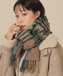 Ray BEAMS / MOON チェック ストール