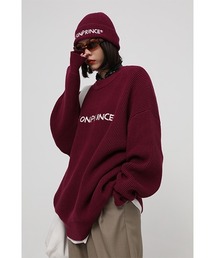 【MASONPRINCE】5 color oversized front brand logo knit MY2030