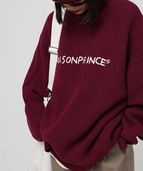 MASONPRINCE（メイソンプリンス）の「【MASONPRINCE】5 color oversized front brand logo knit MY2030（ニット/セーター・メンズ・レッド/ブラウン/グレー/ブラック/グリーン・L/S/M）」の15枚目の写真