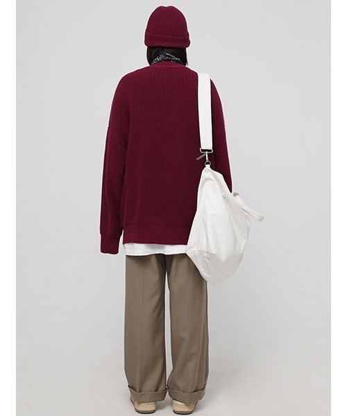MASONPRINCE（メイソンプリンス）の「【MASONPRINCE】5 color oversized front brand logo knit MY2030（ニット/セーター・メンズ・レッド/ブラウン/グレー/ブラック/グリーン・L/S/M）」の17枚目の写真