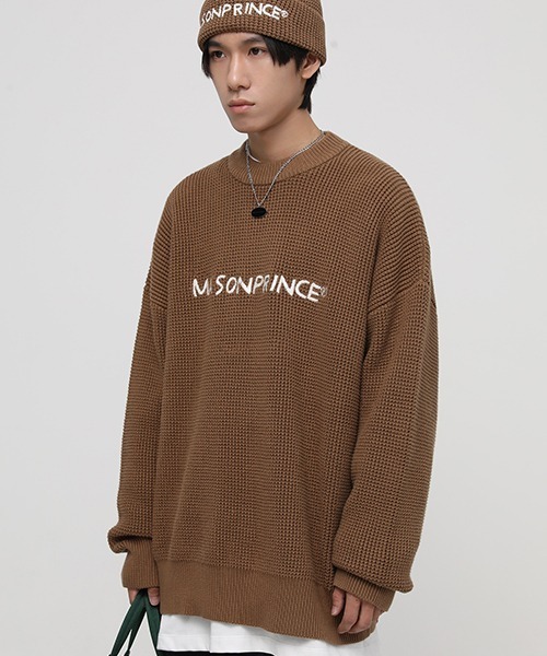 MASONPRINCE（メイソンプリンス）の「【MASONPRINCE】5 color oversized front brand logo knit MY2030（ニット/セーター・メンズ・レッド/ブラウン/グレー/ブラック/グリーン・L/S/M）」の21枚目の写真