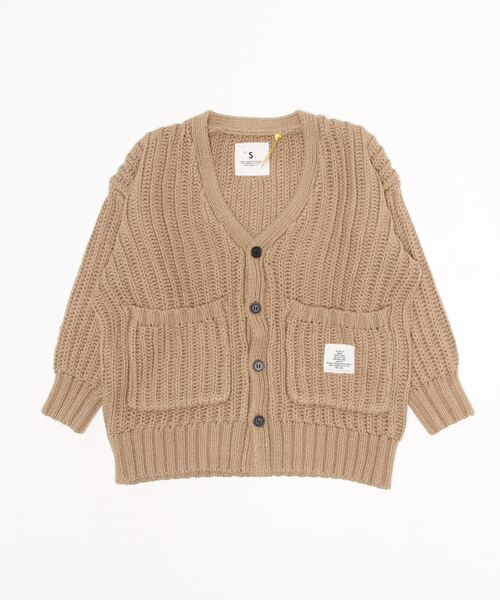Smoothy（スムージー）の「Smoothy Knit cardigan / スムージー ニットカーディガン（カーディガン/ボレロ・キッズ・ブラック/ベージュ・M/XL/S/L）」の6枚目の写真