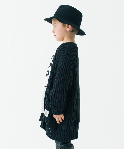 Smoothy（スムージー）の「Smoothy Knit cardigan / スムージー ニットカーディガン（カーディガン/ボレロ・キッズ・ブラック/ベージュ・M/XL/S/L）」の9枚目の写真