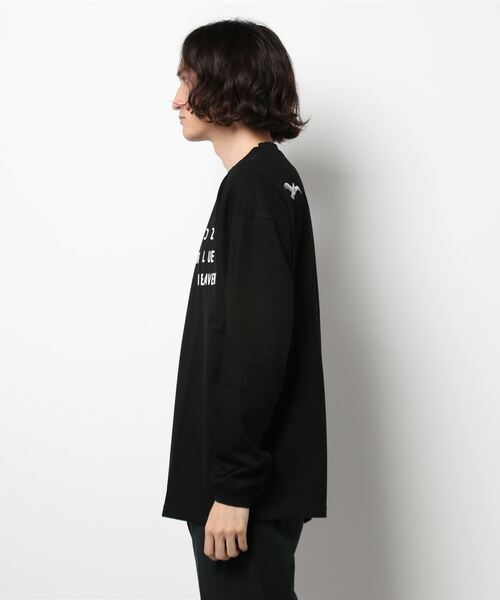 AOZORA（アオゾラ）の「AOZORA/アオゾラ　カモメ＆ロゴ ロングTEE（Tシャツ/カットソー・メンズ・ブラック/ホワイト・LARGE/X-LARGE/MEDIUM）」の4枚目の写真