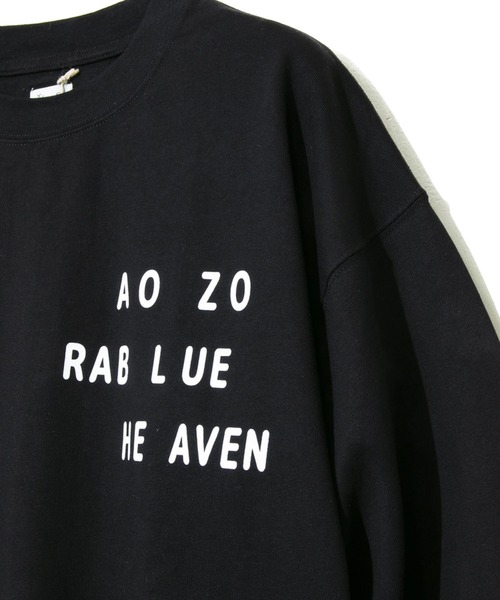 AOZORA（アオゾラ）の「AOZORA/アオゾラ　カモメ＆ロゴ ロングTEE（Tシャツ/カットソー・メンズ・ブラック/ホワイト・LARGE/X-LARGE/MEDIUM）」の6枚目の写真