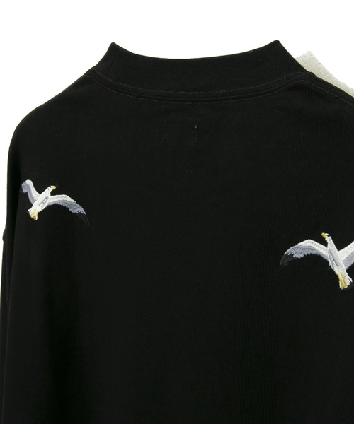 AOZORA（アオゾラ）の「AOZORA/アオゾラ　カモメ＆ロゴ ロングTEE（Tシャツ/カットソー・メンズ・ブラック/ホワイト・LARGE/X-LARGE/MEDIUM）」の8枚目の写真
