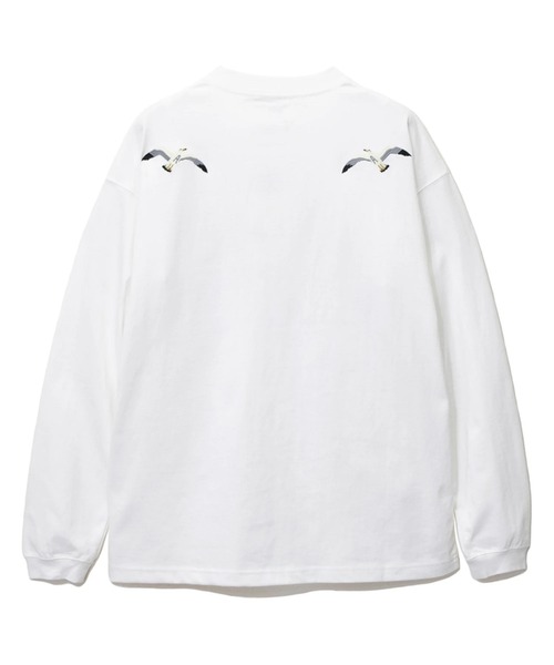AOZORA（アオゾラ）の「AOZORA/アオゾラ　カモメ＆ロゴ ロングTEE（Tシャツ/カットソー・メンズ・ブラック/ホワイト・LARGE/X-LARGE/MEDIUM）」の13枚目の写真