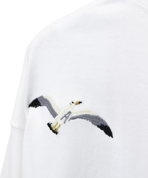 AOZORA（アオゾラ）の「AOZORA/アオゾラ　カモメ＆ロゴ ロングTEE（Tシャツ/カットソー・メンズ・ブラック/ホワイト・LARGE/X-LARGE/MEDIUM）」の7枚目の写真