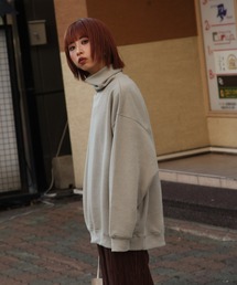 ZIP FIVE | 【高密度】ピリング加工 裏起毛ビッグシルエットタートル【ユニセックス】(スウェット)