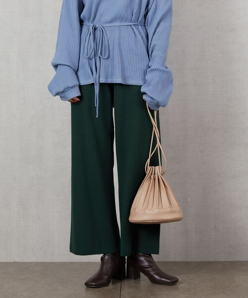 FREAK'S STORE（フリークスストア）の「【WEB限定】ワイドイージーニットパンツ（その他パンツ・レディース・ブラック/ベージュ/パープル/レッド/オレンジ/ブルー/グリーン/ナチュラル・SMALL/MEDIUM）」の5枚目の写真