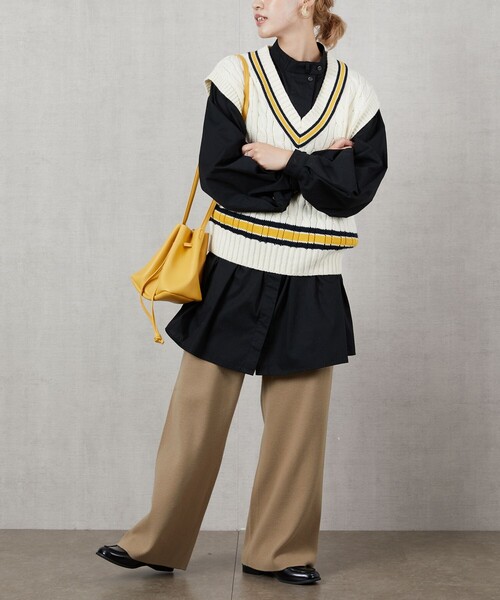 FREAK'S STORE（フリークスストア）の「【WEB限定】ワイドイージーニットパンツ（その他パンツ・レディース・ブラック/ベージュ/パープル/レッド/オレンジ/ブルー/グリーン/ナチュラル・SMALL/MEDIUM）」の9枚目の写真