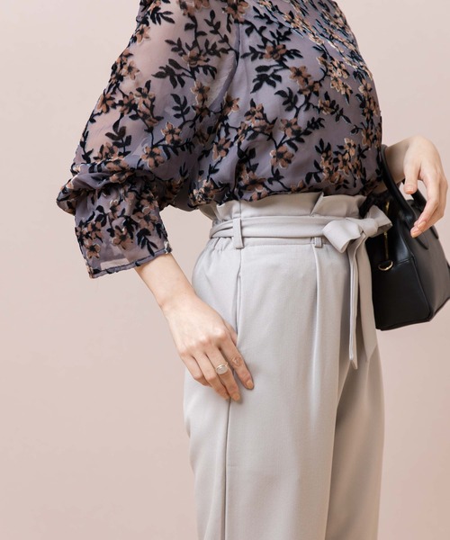 flower(フラワー)の「スムーステーパードパンツ(その他パンツ・レディース・ブラック/グレー・FREE)」の5枚目の写真