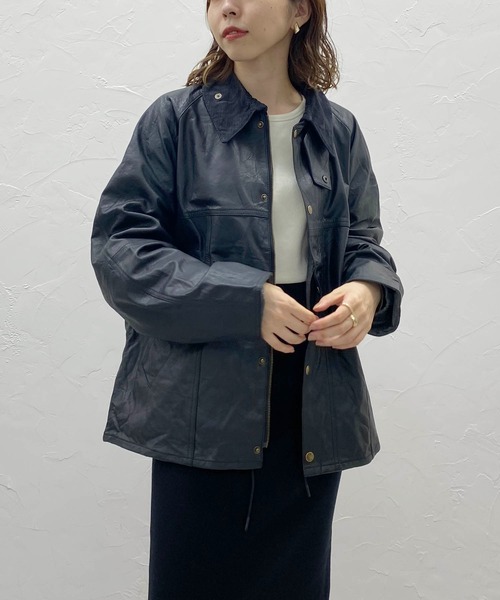 CAPRICIEUX LE'MAGE（カプリシューレマージュ）の「【Yoused/ユーズド】ドライバージャケット（ブルゾン・レディース・ブラック・FREE）」の5枚目の写真