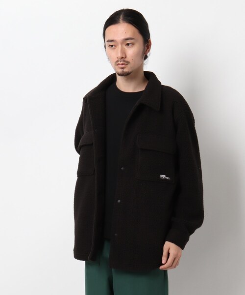 BASECONTROL(ベースコントロール)の「◆ボアフリース CPOシャツ風 カットソーブルゾン(ブルゾン・メンズ・ブラック/ベージュ/アイボリー・02/03/04)」の1枚目の写真