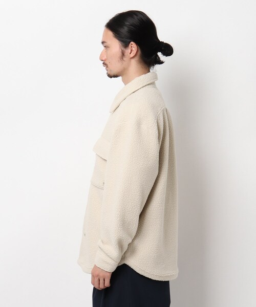BASECONTROL(ベースコントロール)の「◆ボアフリース CPOシャツ風 カットソーブルゾン(ブルゾン・メンズ・ブラック/ベージュ/アイボリー・02/03/04)」の12枚目の写真