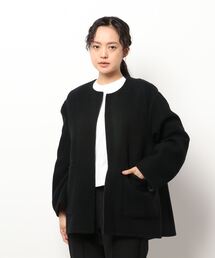 REVERSIBLE COLLARLESS JACKET