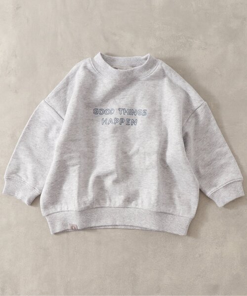 BREEZE by yumi.(ブリーズバイユミ)の「WEB限定 刺繍ロゴトレーナー【BREEZE by yumi.】(スウェット・キッズ・グレー/カーキ/サックスブルー/ピンク/チャコール・90/100/110/120/80/130/140)」の2枚目の写真