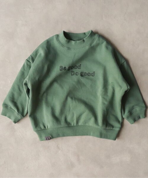 BREEZE by yumi.(ブリーズバイユミ)の「WEB限定 刺繍ロゴトレーナー【BREEZE by yumi.】(スウェット・キッズ・グレー/カーキ/サックスブルー/ピンク/チャコール・90/100/110/120/80/130/140)」の4枚目の写真