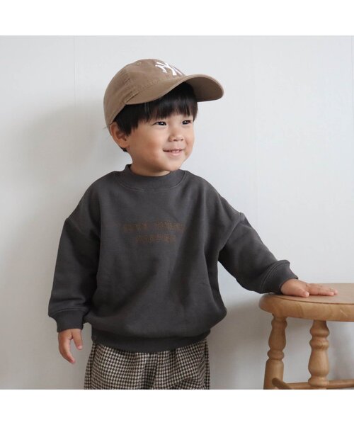 BREEZE by yumi.(ブリーズバイユミ)の「WEB限定 刺繍ロゴトレーナー【BREEZE by yumi.】(スウェット・キッズ・グレー/カーキ/サックスブルー/ピンク/チャコール・90/100/110/120/80/130/140)」の20枚目の写真