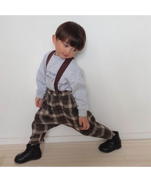 BREEZE by yumi.(ブリーズバイユミ)の「WEB限定 刺繍ロゴトレーナー【BREEZE by yumi.】(スウェット・キッズ・グレー/カーキ/サックスブルー/ピンク/チャコール・90/100/110/120/80/130/140)」の19枚目の写真