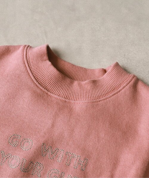 BREEZE by yumi.(ブリーズバイユミ)の「WEB限定 刺繍ロゴトレーナー【BREEZE by yumi.】(スウェット・キッズ・グレー/カーキ/サックスブルー/ピンク/チャコール・90/100/110/120/80/130/140)」の7枚目の写真