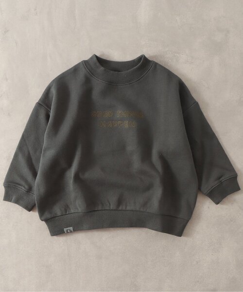 BREEZE by yumi.(ブリーズバイユミ)の「WEB限定 刺繍ロゴトレーナー【BREEZE by yumi.】(スウェット・キッズ・グレー/カーキ/サックスブルー/ピンク/チャコール・90/100/110/120/80/130/140)」の3枚目の写真