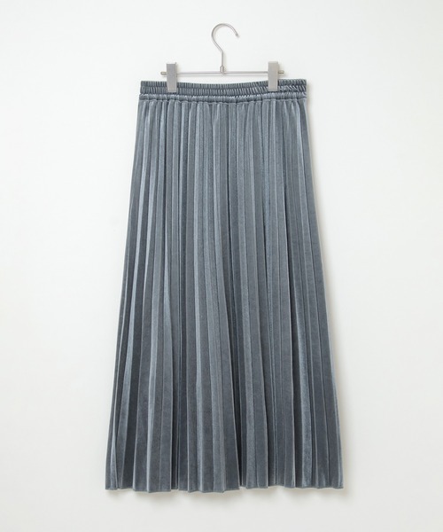 ikka(イッカ)の「ベロアプリーツスカート(スカート・レディース・オフホワイト/グリーン/ブルー・M/L)」の4枚目の写真